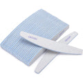 Custom Logo White Emery Board Nail File Manicure Tool Half Moon Nail File 180/240