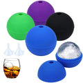 Big Ice Ball Maker Mold 2.5 Inch Silicone Sphere for Whiskey Lovers Slow Melt Ice Cube Tray for Home Bar and Gift