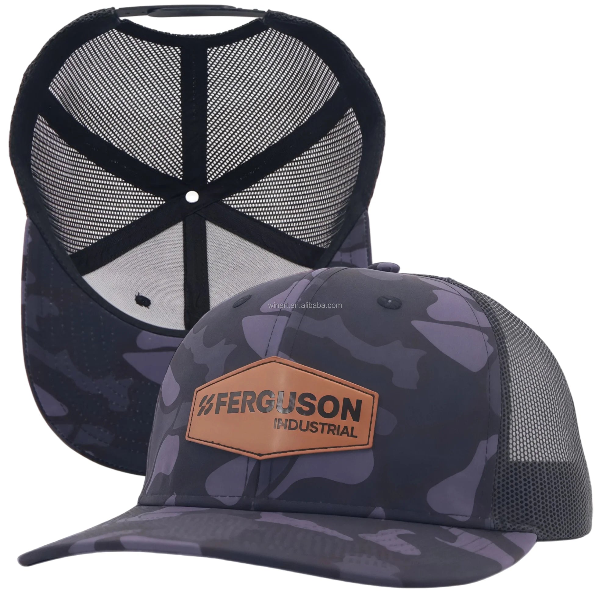 Custom Embroidery Leather Patch Baseball Caps Custom Embroidery Logo Blank Trucker Hats Richardson Cap