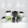 Plastic Material 7 Gallon White and Black UV Stabilized Poly Planter Grow Bags for Agriculture Greenhouse
