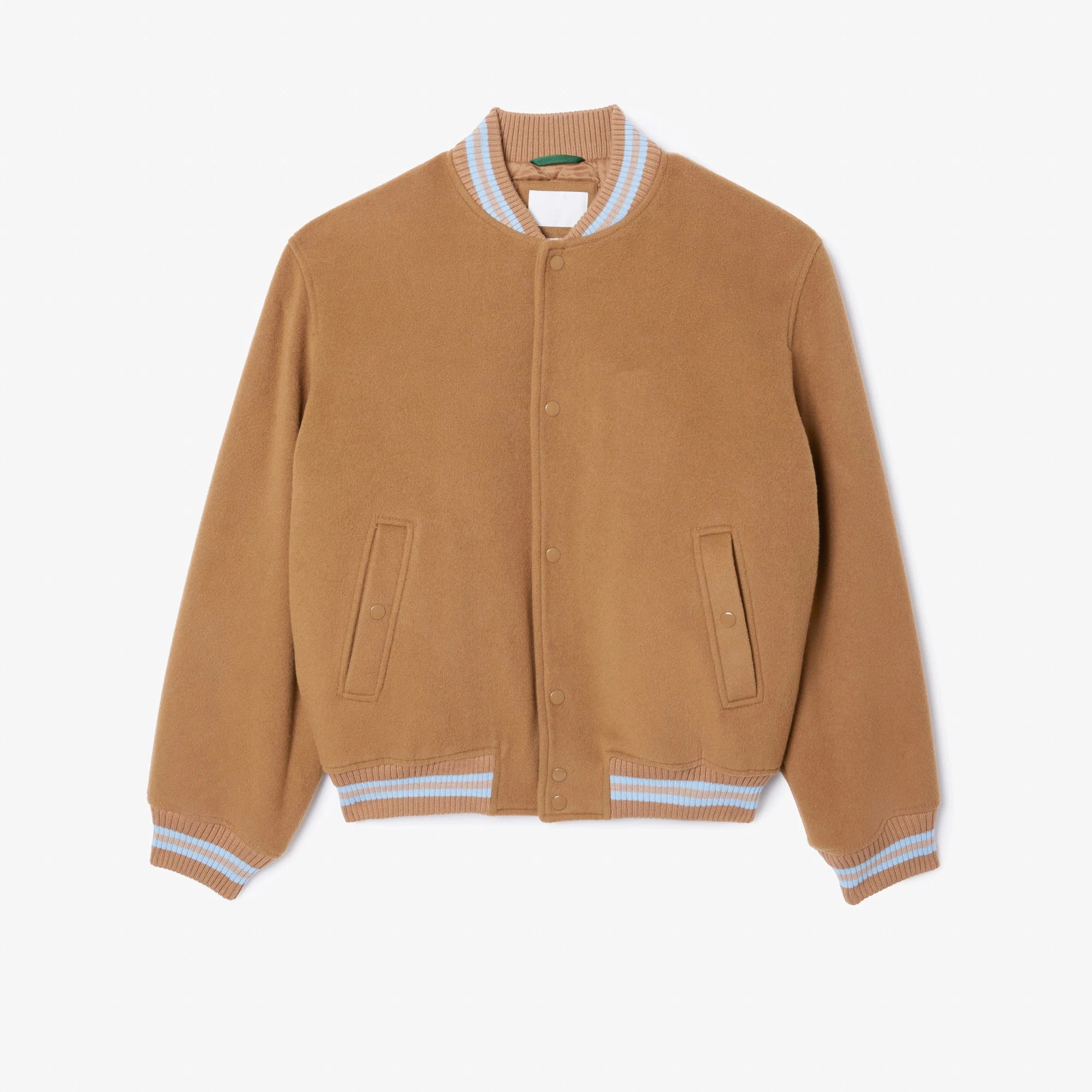 New Arrival Men's Solid Stand Collar Spring Warm Breathable Bomber Jackets with Pocket Design Button Down Ribbed Cuffs