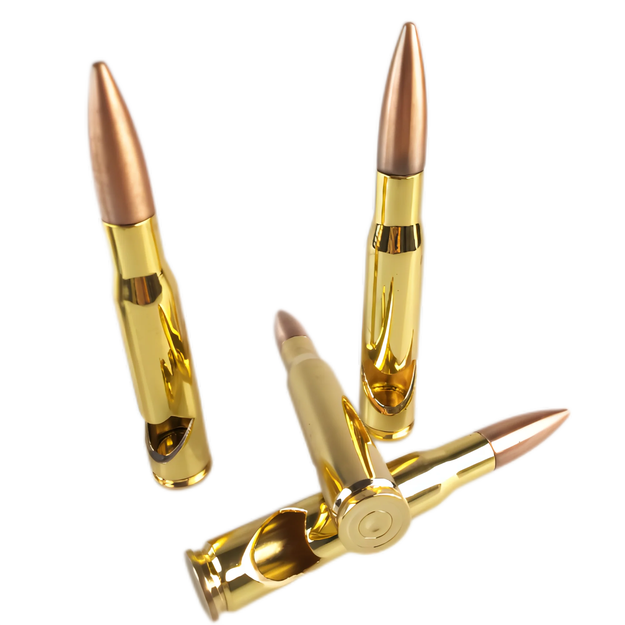 Custom 50 Caliber Bullet Design Beer Bottle Opener Elegant Gold Black Metal Style Nice Laser Engraved UV Prints Durable Alloy