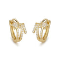 Damila Handmade 925 Sterling Silver Jewelry Earrings Gold Plated Micro Pave Cz Zircon Star Hopp Earrings Women