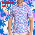 Wholesale Polyester 4 Way Stretch Performance Sublimation Golf Polo Shirt Embroidery Custom Logo Lapel Polo Shirt