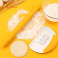 Baking Tools 3 Pcs Set Stainless Steel Pastry Cutter Non-Stick Silicone Mat Rolling Pin Dough Scraper for Baking