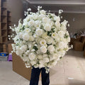 Wedding Centerpieces Table Decoration Artificial Flower Centerpiece Ball White Rose Flower Balls for Festival Decoration MegaBDM