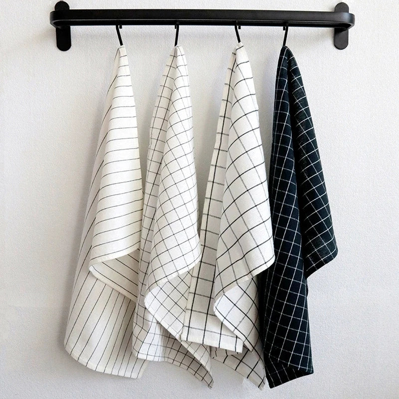 Wholesale Bulk Quick-Dry 16x24 Inch Striped Cotton Dish Towels Soft Absorbent Yarn Dyed Tea Towels for Home Kitchen Use