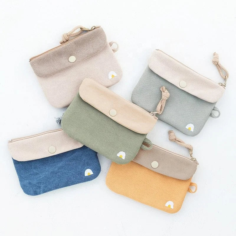 ZHEJIANG Ruthbag Large Zippered Canvas Makeup Bag Fashionable Embroidered Pouch with Letter Cosmetics Organiser for Travel