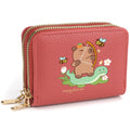 Fashionable and Casual 10-color Multi-functional Women's Double-zipper Coin Purse PU Leather Multi-card Slot Credit Card Holder
