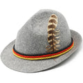 Best Quality Munich Oktoberfest Felt German Alpine Hat Panama Jazz Feather Hat for Party Decorations