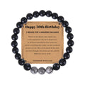 HP Birthday Gift CARDS Bracelet Natural Map Stone Beaded Bracelet Friendship Bracelet Beads Women Men