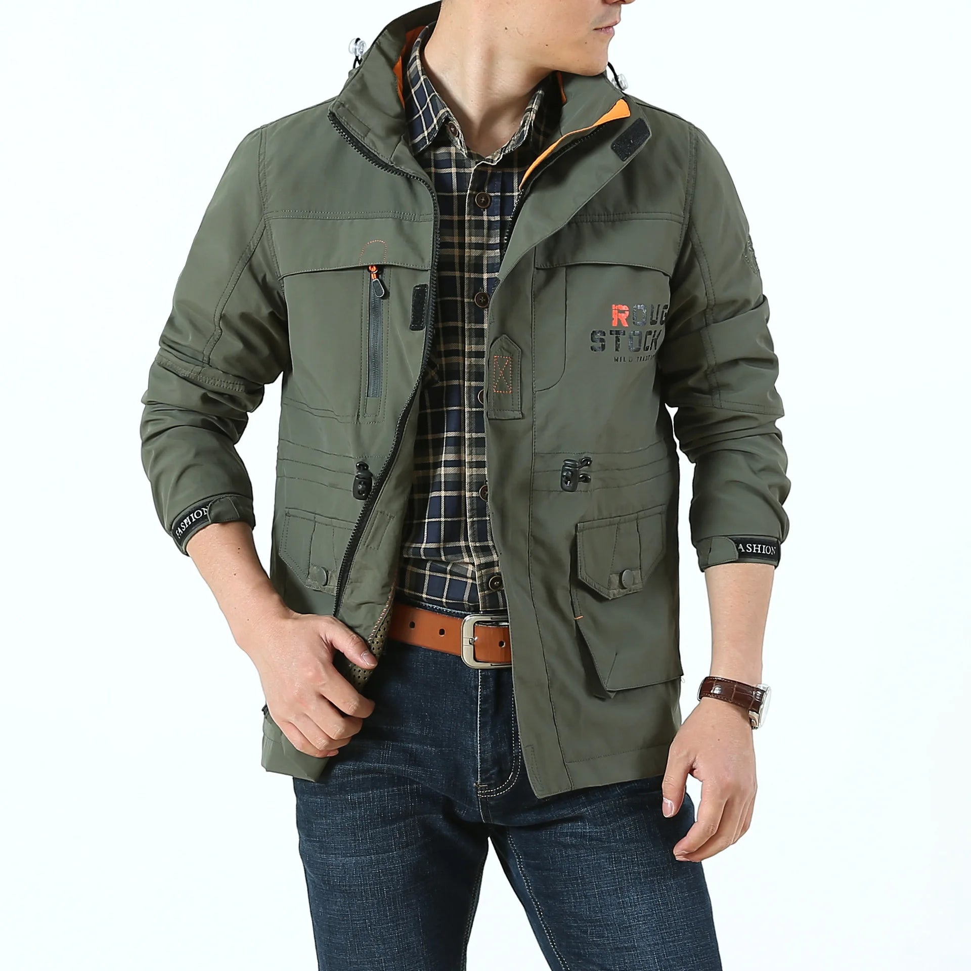 Custom Winter Jacket Waterproof Mens Lightweight Windbreaker Jacket Hooded Outdoor Mens Windbreaker Jacket