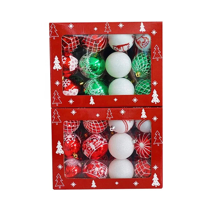 Top Quality Customized Logo Fashionable Wholesale Christmas Decoration Supplies Christmas Ornament Gifts Sets Christmas Balls