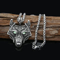 Punk Viking Nordic Jewelry Stainless Steel Talisman Wolf Paw Print Necklaces for Men