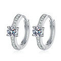 S925 Sterling Silver French-Style Earrings 50 Points Stone Advanced Sense Moissanite Jewelry