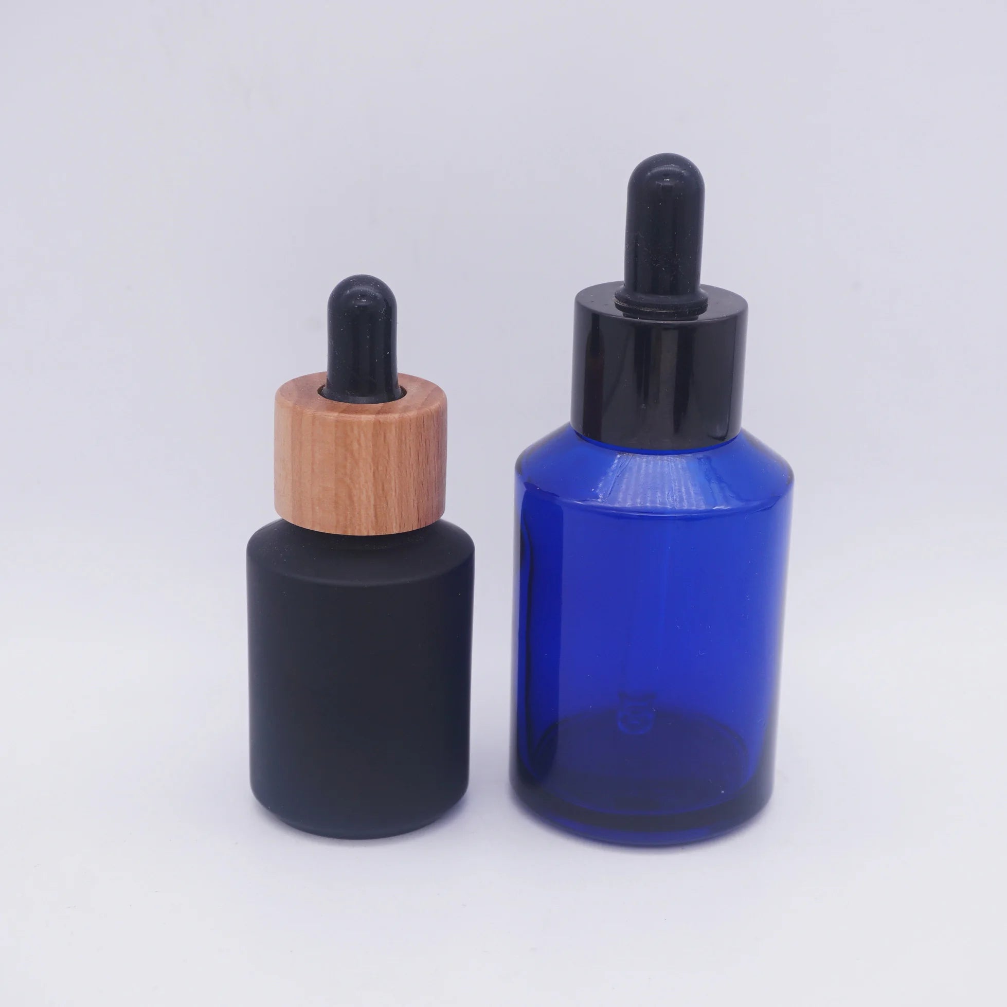 Oblique Shoulder 30g Glass Black Matte Bottles