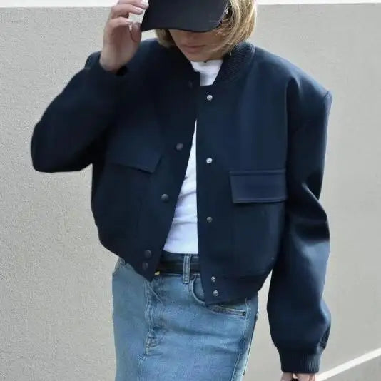 S-XL Women's  Jacket Fashion With Pockets Autumn Jackets Coat Long Sleeve Casual New in Outerwears Chic Tops