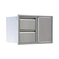 Outdoor Kitchen BBQ Island Door Drawer Combo Drawer Slides Stainless Steel Cabinets SUS 304 Modern Original Color Fireproof