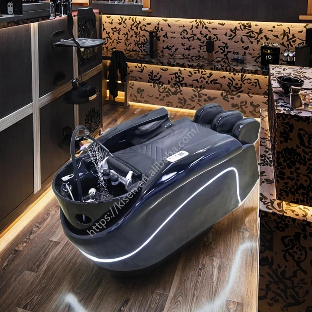 Modern Electric Thai Spa Salon Massage Shampoo Bed Wash Hair Table Professional Steamer Shampoo Washing Massage Chair