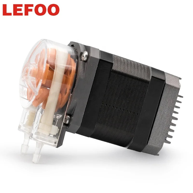 LEFOO 5000h Longlife OEM 24v Stepper Motor Micro Peristaltic Dosing Pump for Water Beverage Dispensing