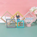 Colorful 3D Custom Packaging Free Stand Plastic Floating Frame Memmbrane PE Film Display Gift Jewelry Box