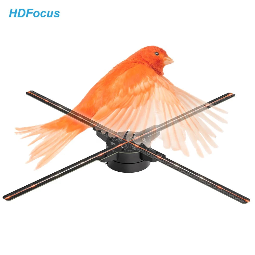 HDFocus 65cm 3D Hologram Fan Led Display Holographic Projector Led Fan Hologram Display 3D Advertising Outdoor Display Led Fan