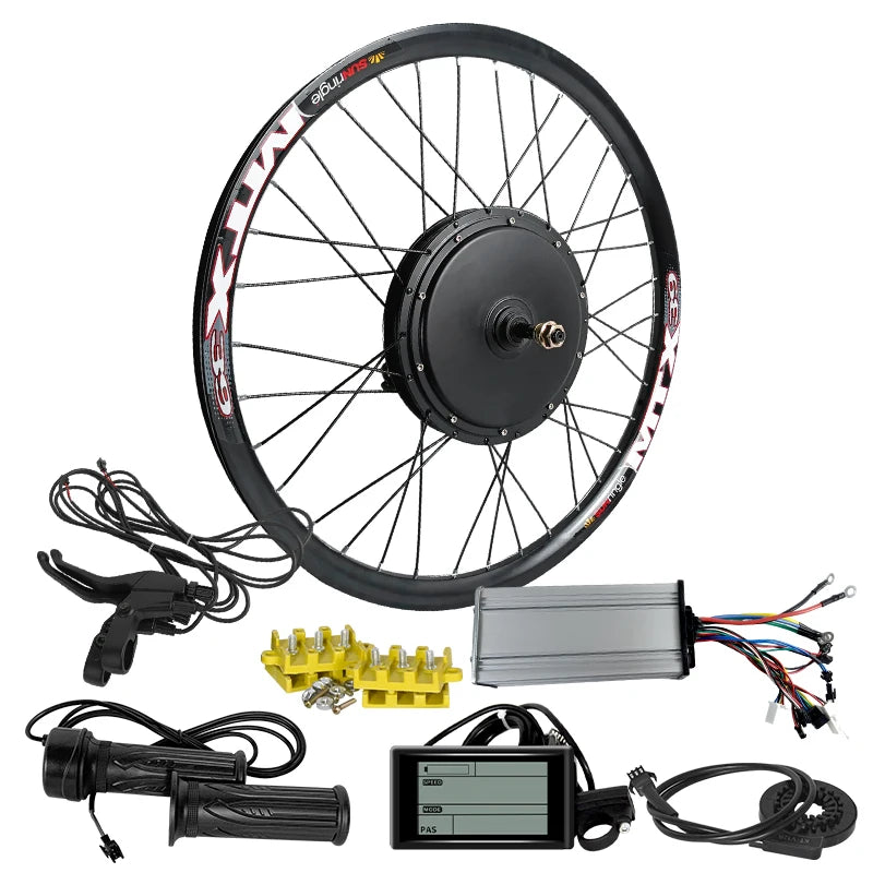 Hub Motor Gearless Electric Bike 48V/52V 1500W Ebike Conversion Kit 26inch MTX Bike Electric Bicycle Kit With SW900