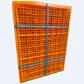 96x56x27cm New PP Material Orange H-Type Chicken Coop Portable Duck Farm Transport Cage for Poultry Birds 12-15 Chickens
