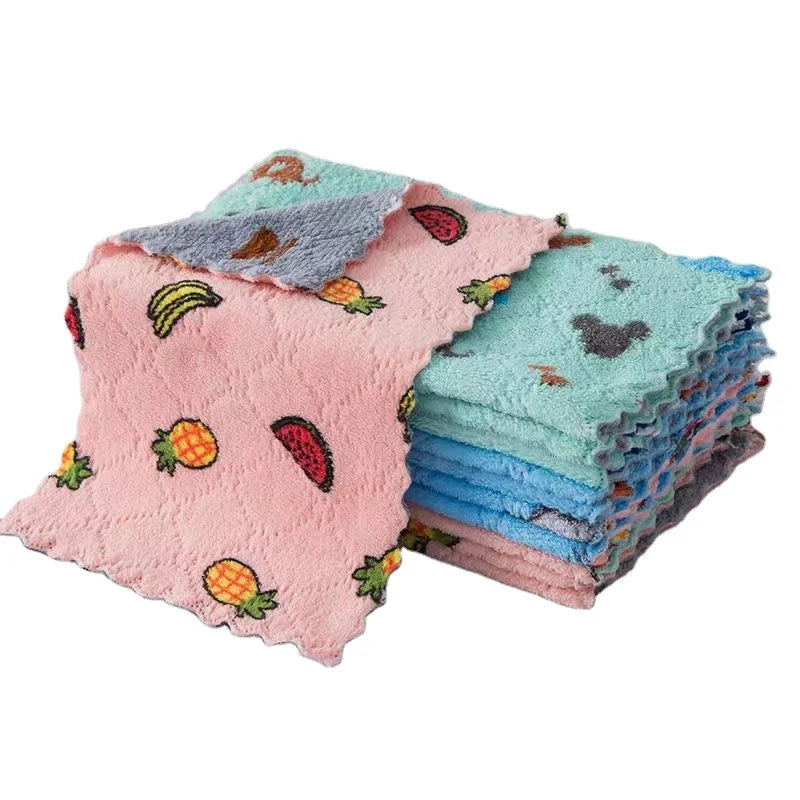 Custom logo Eco Friendly Microfiber Kitchen Cleaning Cloth Household Napkins Dish Towels Premium Dishcloth for Kitchen Linen