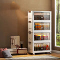 Transparent  Foldable  Clothes Plastic Storage Cabinet Organizer Folding  Box Collapsible Storage Organizers