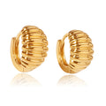 925 Sterling Silver Jewelry Women Fashion Silver Earrings Classic Big Hoop Earrings Croissant Hoop Earrings