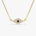 Dainty Amulet Jewelry Gold Plated 925 Sterling Silver Turkey Evil Eye Pendant Necklace Wholesale
