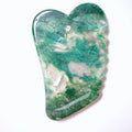 DIY Fast air Shipping Beauty Personal Care Moss Agate Square Shape gua sha set with Spiky