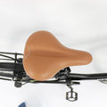 Retro Brown Leather 2 Seat Electric Bike Seat for Road Beach Mountain Bike Saddle All Seasons PU Foam CN