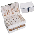 Creative Multi-functional Three-layer Jewelry Organizer Environmentally Friendly Storage Box Made of Leather