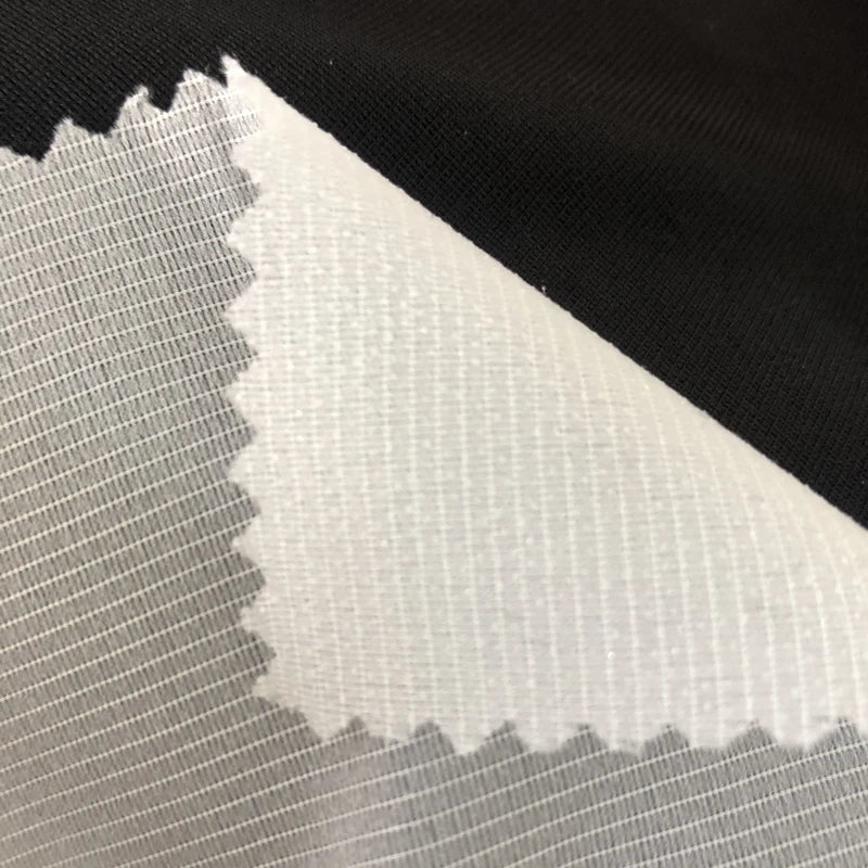 100% Polyester Warp Knitted High Stretch Fusible Adhesive Water Soluble Interlining Fabric for Men Women's Suit