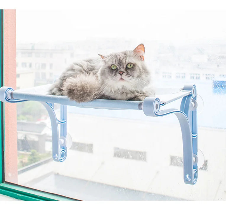 Factory New Cordless Cat Window Perch Solid Pattern Indoor Cats Furniture Kitten Bed Reinforced Screw Suction Cup Made Plastic