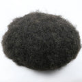 Wholesale Afro Toupee 10MM Man Weave Hair Unit Black Mens Kinky Curly Male Toupee Human Hair Wigs Kinky Curly Machine Made