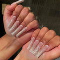 Wholesale 24Pcs Factory False Nails Coffin ABS Full Cover Short Length Finger Nails Nail Glue Design Style Butterfly Press