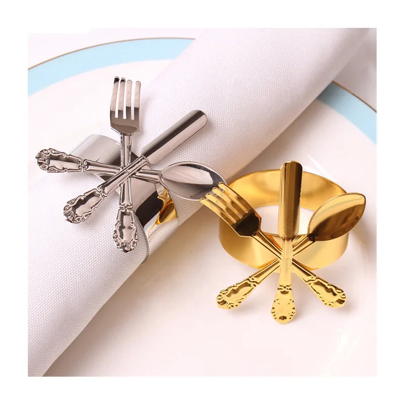 Creative Tableware Napkin Rings Durable Cutlery and Buckle Design for Elegant Dining Experience