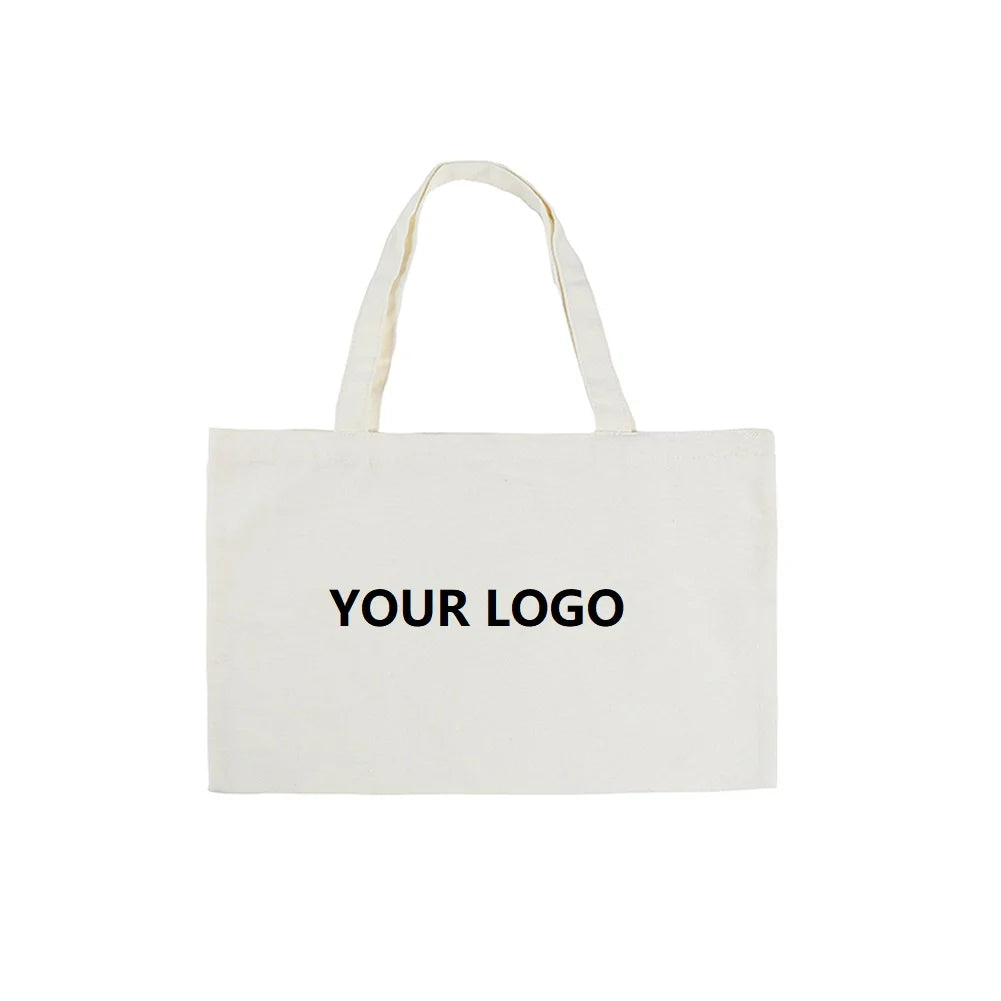 AI-MICH Recycle China Plain Cotton Canvas Tote Bags Sublimation Designer Solid Shopping Bags with Logo