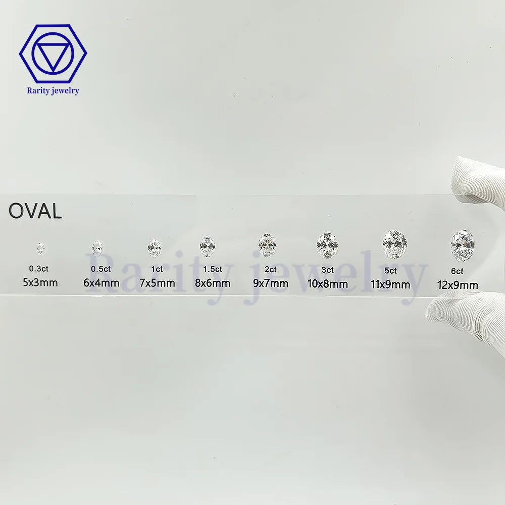 Gemstone Charts Oval Shapes Diamond Size Chart Sets 0.3ct to 6ct Small to Big Full Size Ring Selector Stone Size Template