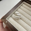 Unique Design 100% Real 925 Sterling Silver Geometric Multi-layer Line Rings for Women Fine Jewelry
