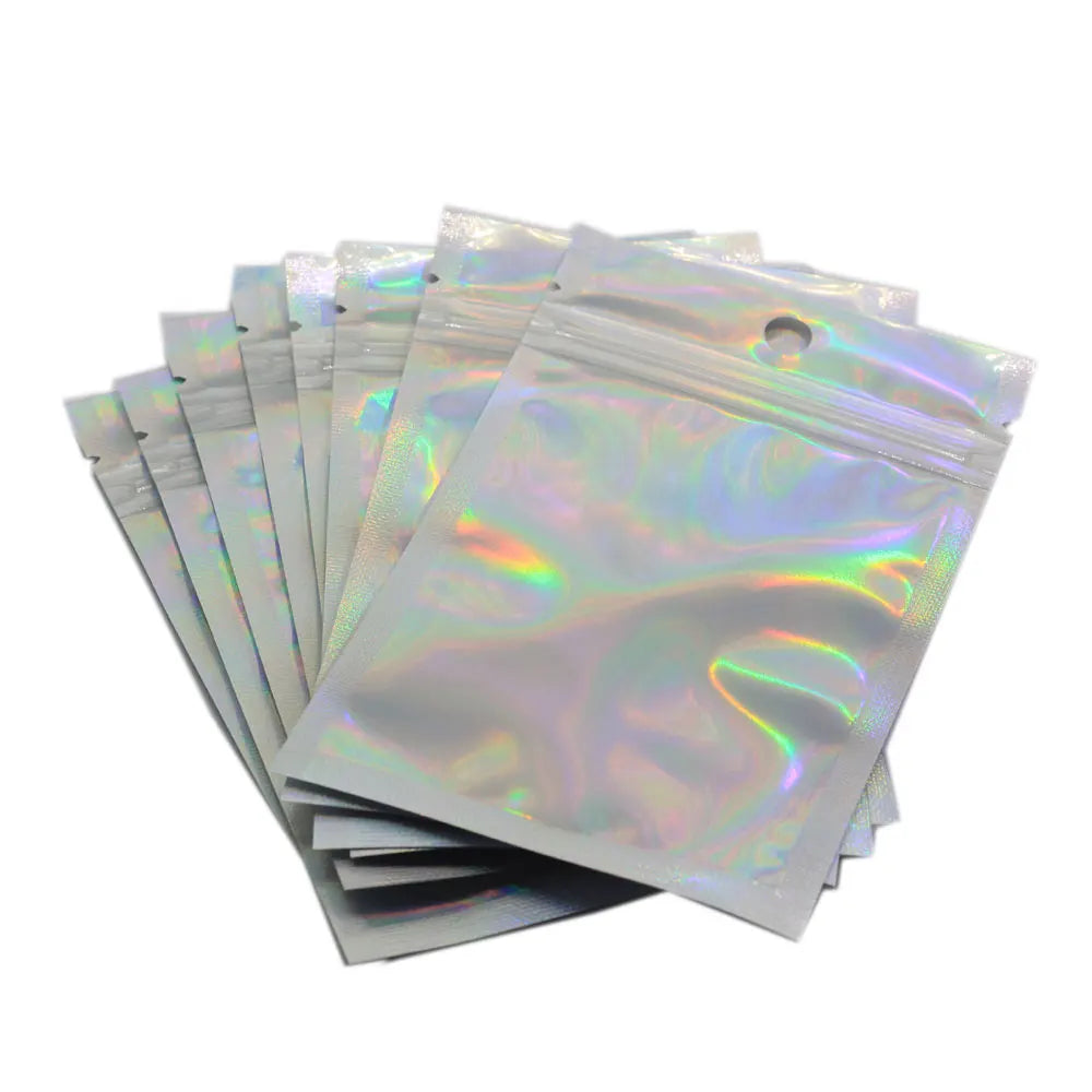 Mini AB Color Resealable Self-seal Plastic Bag Multi Size for Beads Jewelry Packing