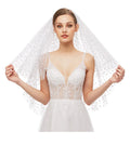 Wholesale 80cm Korean-Style Flocking Round Center Net Yarn Sen Metal Hair Comb Encrypted Bridal Veil