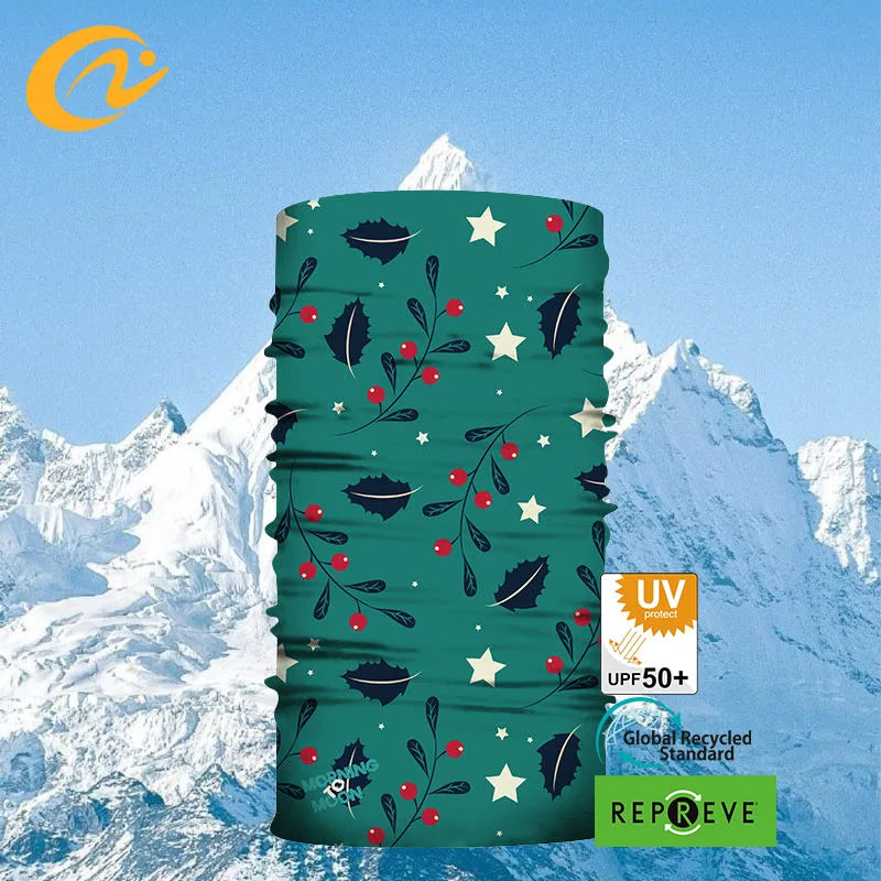 Rpet Polyester Custom UPF 50+ Multifunctional Seamless Bandana Ice Silk Cooling Neck Tube Gaiter for Outdoor Sports