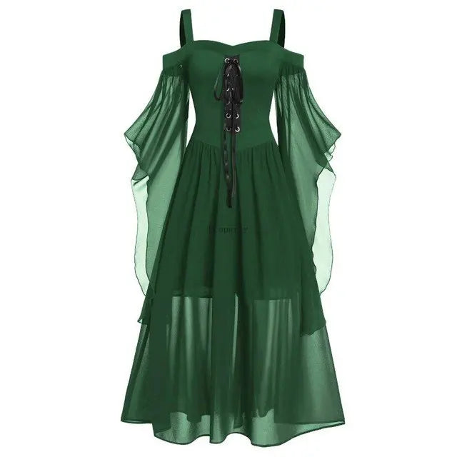 Vestido Medieval Mujer Disfraz Retro Cosplay Fairy Dress Medieval Costume Gown Vintage Renaissance for Ladies Plus Size Outfit