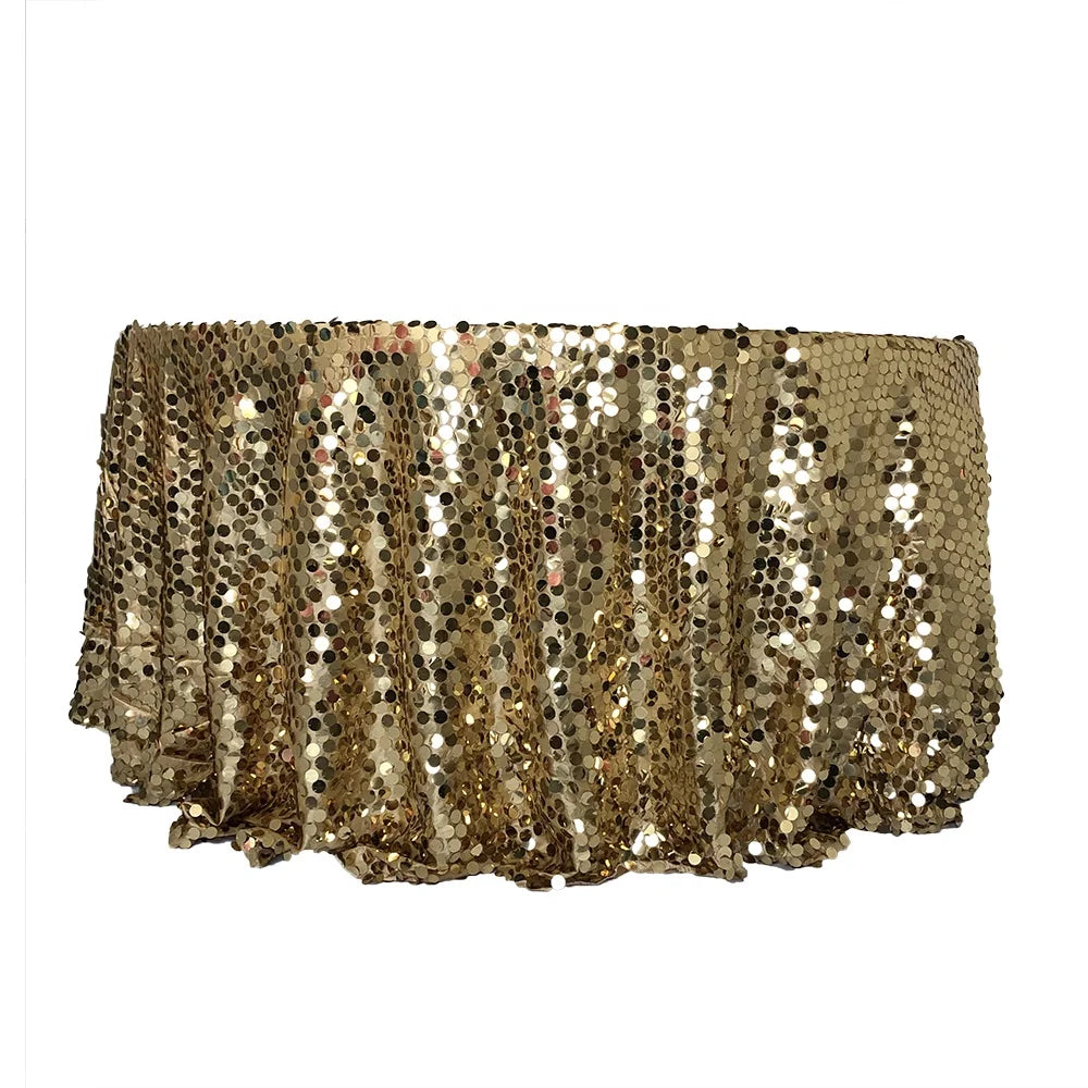 Sparkly Big Payette Sequin Round Tablecloth for Wedding Banquet Party Events