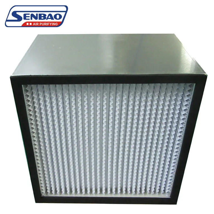 Custom Designed Large Air Flow Hepa Air Filter Deep Pleat Paper Separator Box Construction-New Condition