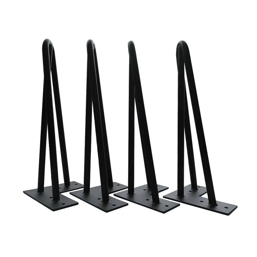 Furniture Table Chair Desk Hair Pin Legs 3 Rod Industrial Coffee Chrome Gold Cast Iron Coffee Dining Metal Hairpin Table Legs